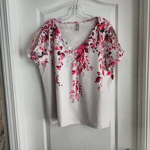 Short Sleeve Floral Top